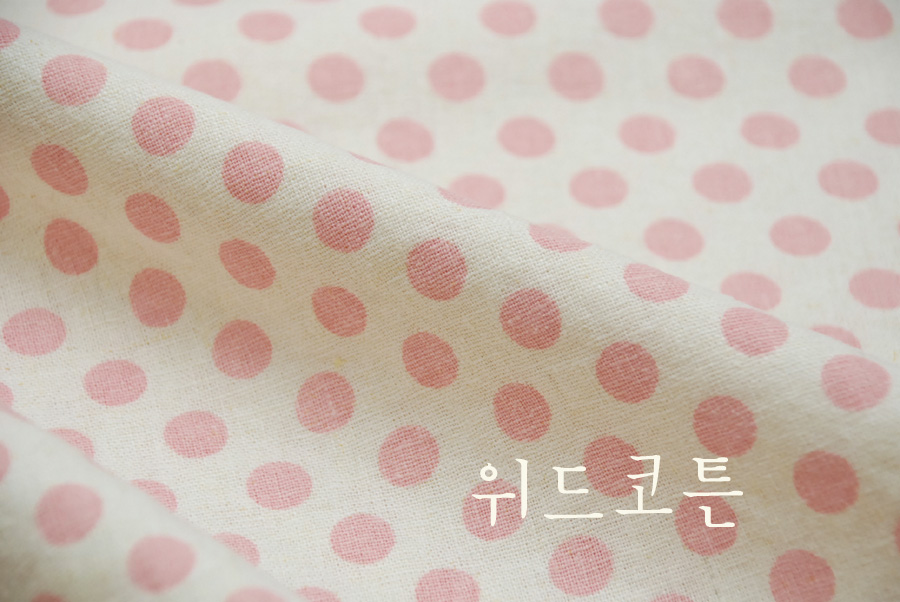 [1/4마] 유오 팝 도트 - 아이보리+핑크